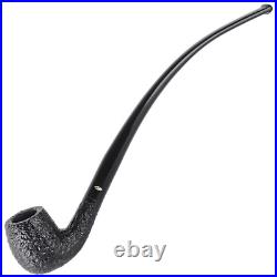 Savinelli Churchwarden Black Rusticated 601 Extra Long Briar Tobacco Pipe, 3mm