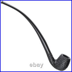 Savinelli Churchwarden Black Rusticated 601 Extra Long Briar Tobacco Pipe, 3mm