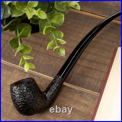 Savinelli Churchwarden Black Rusticated 601 Extra Long Briar Tobacco Pipe, 3mm
