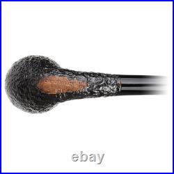 Savinelli Churchwarden Black Rusticated 601 Extra Long Briar Tobacco Pipe, 3mm