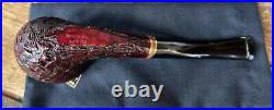 Savinelli Porto Cervo Rusticated Bent Billiard (606 KS) 6mm Filter Tobacco Pipe