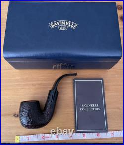 Savinelli Punto Oro Gold Sandblasted Dark #614 Smoking Pipe NEW