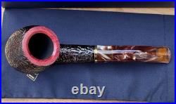 Savinelli Roma Lucite Rusticated Bent Billiard (602) 6mm Filter Tobacco Pipe