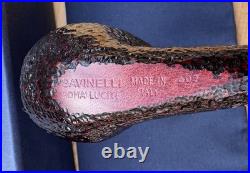 Savinelli Roma Lucite Rusticated Bent Billiard (602) 6mm Filter Tobacco Pipe