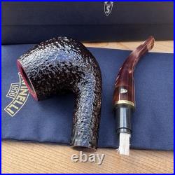 Savinelli Roma Lucite Rusticated Bent Billiard (602) 6mm Filter Tobacco Pipe