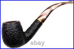 Savinelli Roma Lucite Rusticated Bent Billiard (602) 6mm Filter Tobacco Pipe