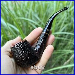 Savinelli Roma Rusticated Bent Billiard (602) 6mm Filter Tobacco Pipe