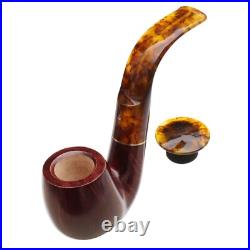 Savinelli Tortuga Smooth 614 Briar Tobacco Pipe + Cap, Turtle Shell Finish NEW