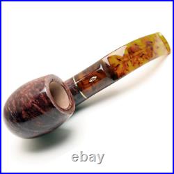 Savinelli Tortuga Smooth 614 Briar Tobacco Pipe + Cap, Turtle Shell Finish NEW