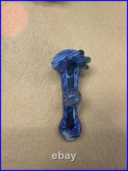 Set Of 50 Tobacco Smoking Blown Glass Hand Pipes With Colorful Design