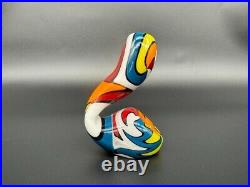Sherlock AJ Montage Glass Tobacco Pipe Handmade Red Colorful Heavy Heady OVG USA
