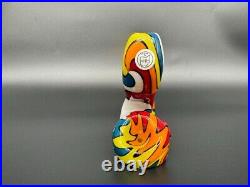 Sherlock AJ Montage Glass Tobacco Pipe Handmade Red Colorful Heavy Heady OVG USA