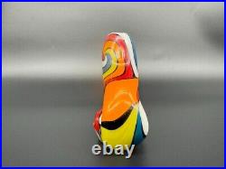 Sherlock AJ Montage Glass Tobacco Pipe Handmade Red Colorful Heavy Heady OVG USA