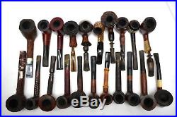 Sherlock Holmes Tobacco Pipe Case with LOT of 21 Vintage Pipes NEW PHOTOS / PRICE