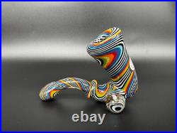 Sherlock Tedrow Linework Glass Tobacco Pipe Handmade Colorful Heavy Heady OVG US