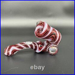 Sherlock Tedrow Linework Glass Tobacco Pipe Handmade Colorful Heavy Heady OVG US