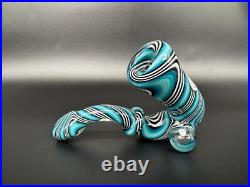 Sherlock Tedrow Linework Glass Tobacco Pipe Handmade Colorful Heavy Heady OVG US