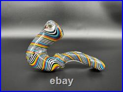 Sherlock Tedrow Linework Glass Tobacco Pipe Handmade Colorful Heavy Heady OVG US