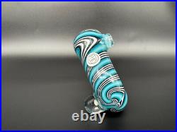 Sherlock Tedrow Linework Glass Tobacco Pipe Handmade Colorful Heavy Heady OVG US