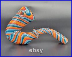 Sherlock Tedrow Linework Glass Tobacco Pipe Handmade Colorful Heavy Heady OVG US