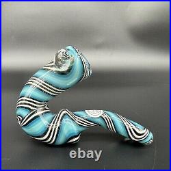 Sherlock Tedrow Linework Glass Tobacco Pipe Handmade Colorful Heavy Heady OVG US