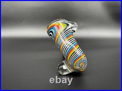 Sherlock Tedrow Linework Glass Tobacco Pipe Handmade Colorful Heavy Heady OVG US