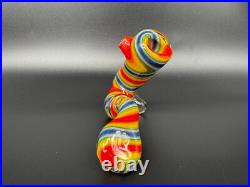 Sherlock Tedrow Linework Glass Tobacco Pipe Handmade Colorful Heavy Heady OVG US