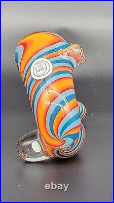 Sherlock Tedrow Linework Glass Tobacco Pipe Handmade Colorful Heavy Heady OVG US