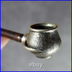 Silver Pot Smoking Pipe, Silver-Copper Smoking set, Spoon and Cleaning Tool