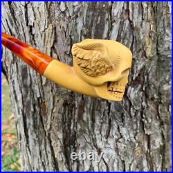 Skull Head Meerschaum Pipe Stone Pipe Smoking Pipe Handmade Pipe Decorative