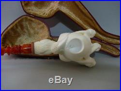 Skull In Eagle Claw Meerschaum Smoking Pipe Pfeife Handmade Unused By Kenan