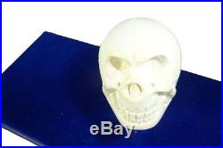 Skull Meerschaum Pipe Hand Carved With Case White-ish Tobacco Pipe