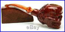 Skull Smoking Pipe Hand Carved Pipe Briar Wood Tobacco Pipe Human Skull