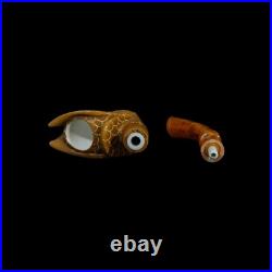 Skull davy jones Block Meerschaum Pipe handmade smoking gift for pfeife with bx