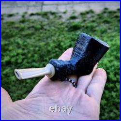 Small Handcrafted Smoking Pipe Authentic Smoking Pipe Bog Oak (Morta)