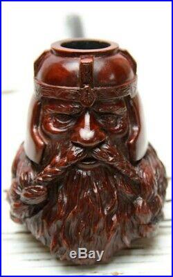Smoking Pipe For Tobacco Hand Carved Wooden Gimli Gandalf Lord of The Rings Gift