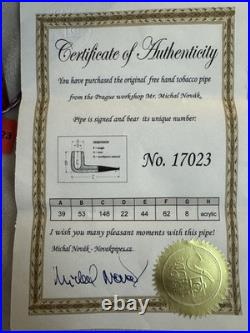 Smoking Pipe Michal Novak Hand made 17023 High Grade Tobacco collectable Briar