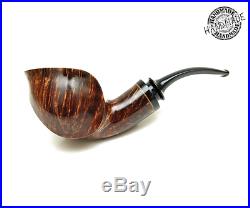 Smoking Pipes Wooden Carved (Freehand with White Lined Single Groove Stem)