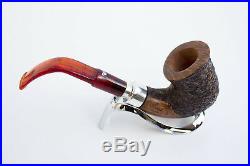 Smoking pipe pipes Luigi Viprati 01 vera silver rustic briar hand made in Italy