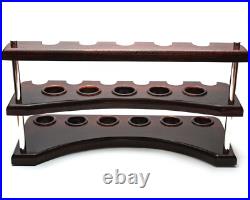 Smoking tobacco pipe stand wooden rack handmade display for 11 bowls Solid wood