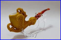 Smooth Egg In Wild Dragon Claw Meerschaum Tobacco Pipe Pfeife Pipa By Kenan