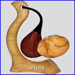 Smooth Freehand Olive Wood-brich Smoking Pipe Kit-hortig-tobacco Smoking Pipe