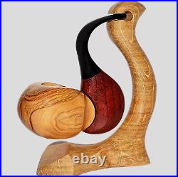 Smooth Freehand Olive Wood-brich Smoking Pipe Kit-hortig-tobacco Smoking Pipe