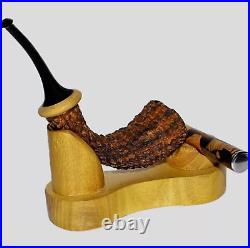 Smooth-rusticated Horn Briar Smoking Pipe Kit- Leontev- Briar Tobacco Pipe
