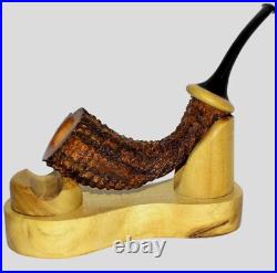 Smooth-rusticated Horn Briar Smoking Pipe Kit- Leontev- Briar Tobacco Pipe