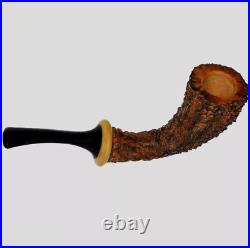 Smooth-rusticated Horn Briar Smoking Pipe Kit- Leontev- Briar Tobacco Pipe