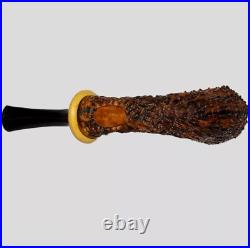 Smooth-rusticated Horn Briar Smoking Pipe Kit- Leontev- Briar Tobacco Pipe