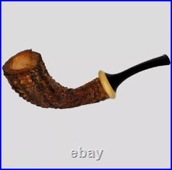 Smooth-rusticated Horn Briar Smoking Pipe Kit- Leontev- Briar Tobacco Pipe