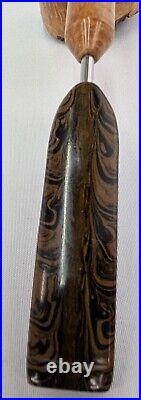 Stainless And Briar Straight Grain Poker Tobacco Smoking Pipe by Whitaker Werks