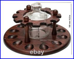 Stand Rack Round Shape for 12 Smoking Pipes Glass Tobacco Jar Humidor Holder KAF